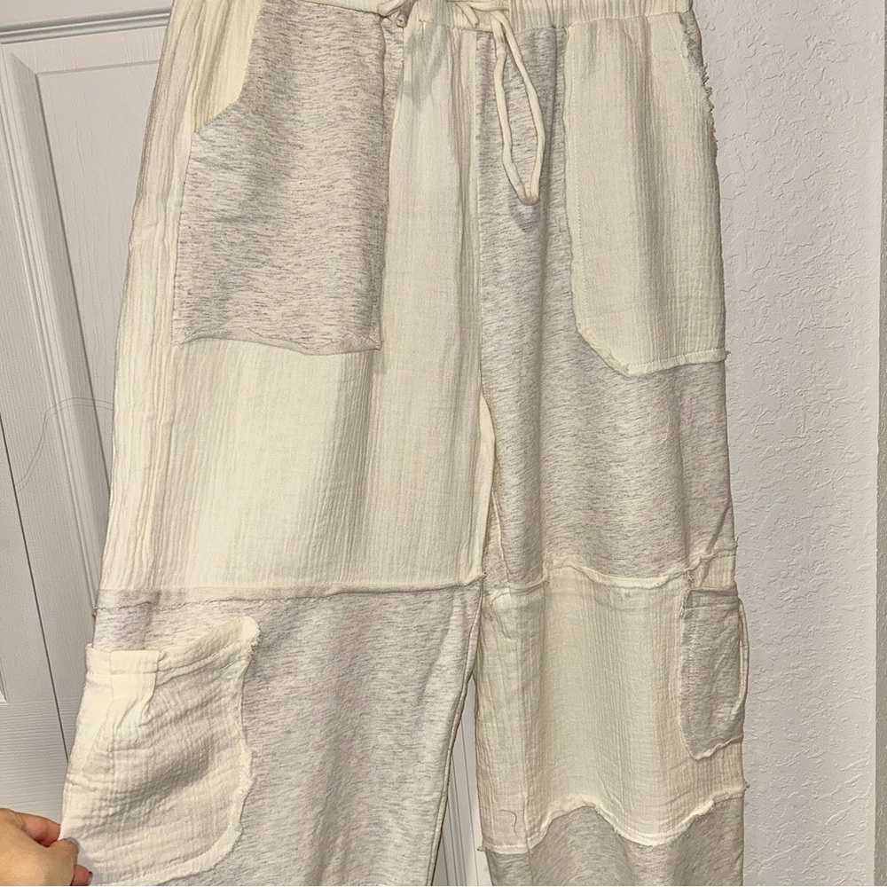 NWT POL Patchwork Drawstring Pants NWT - image 3